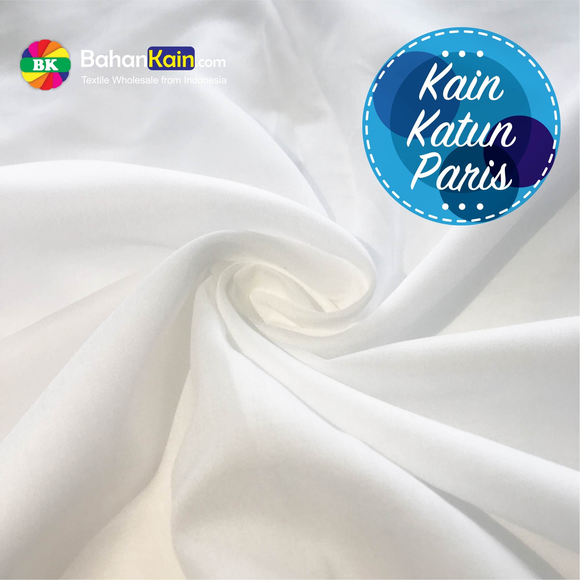 Jual Kain Katun Paris Putih Lebar 115 CM  BahanKain com